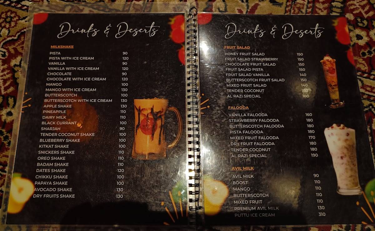 AL RAZI Restaurant menu