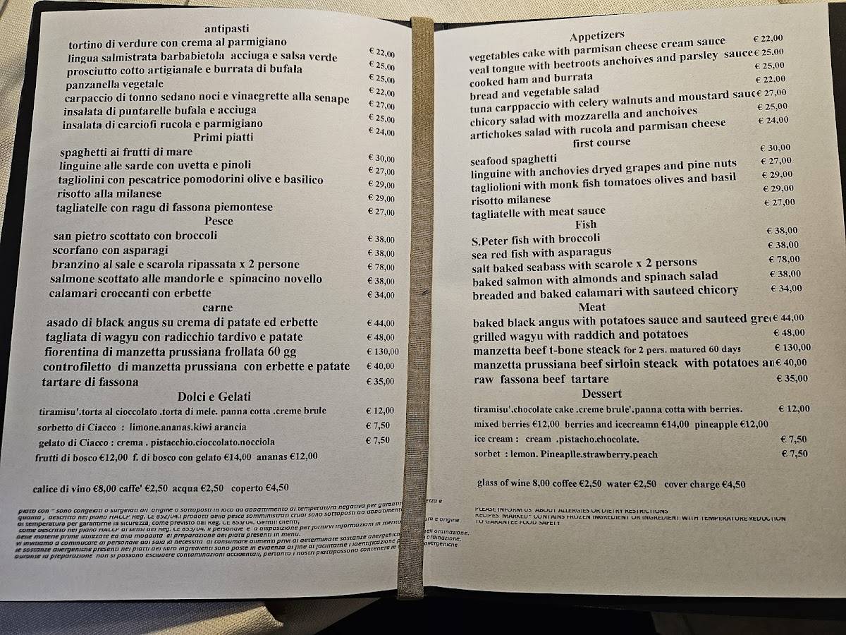 Menu di Ristorante Al Mercante 
