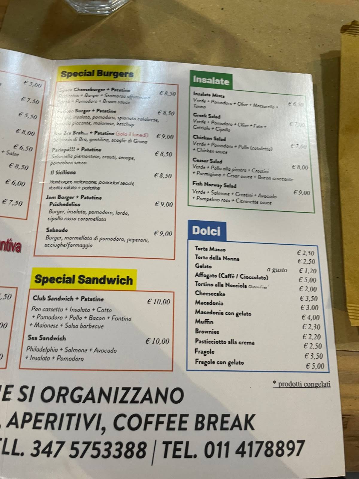 Menu di Arki cafè 