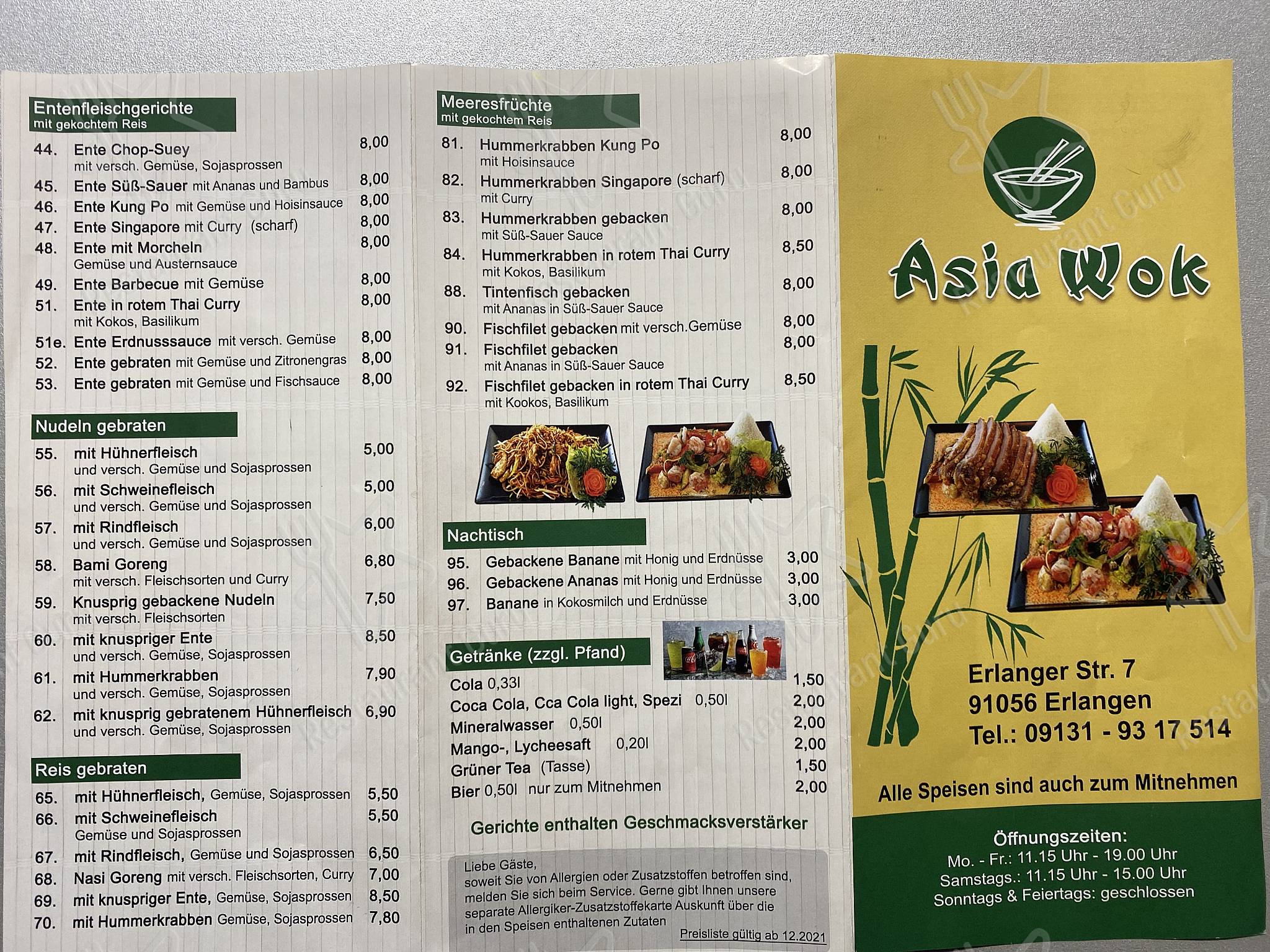 Wok In Vohrum Preise