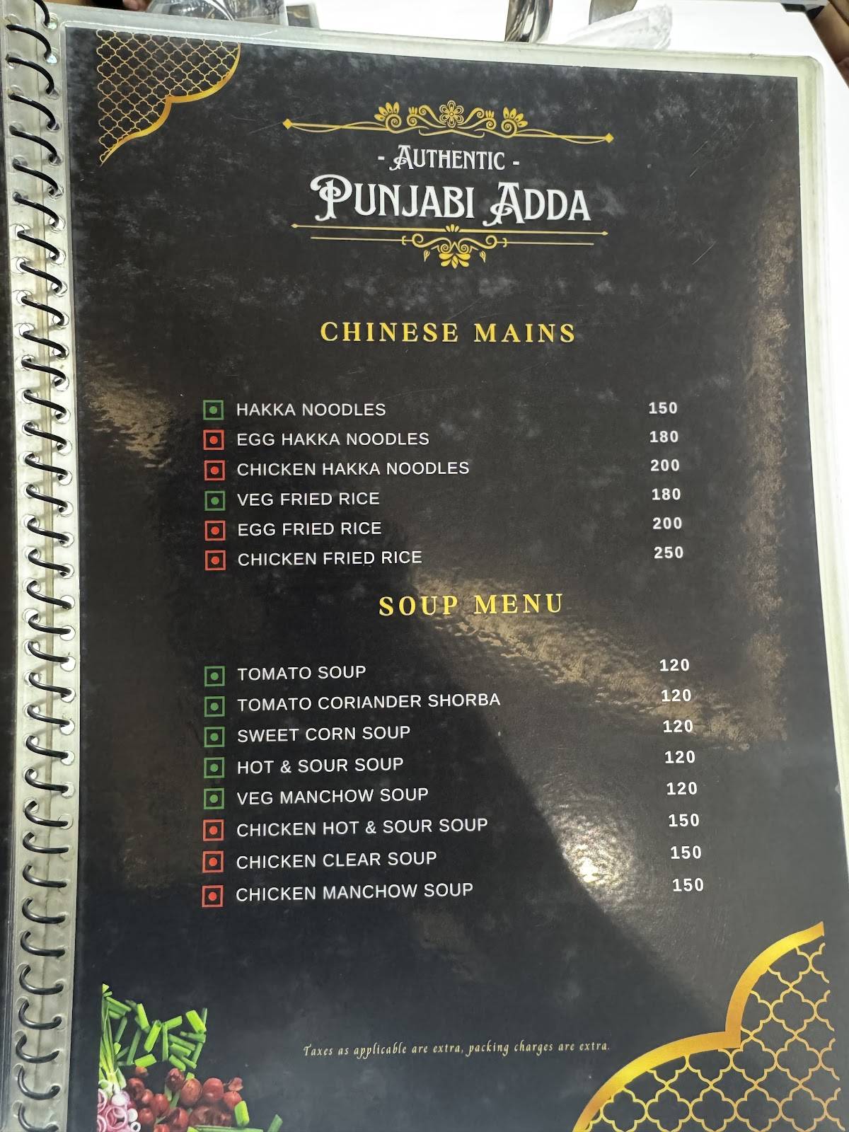 Authentic Punjabi Adda - North Indian Food menu
