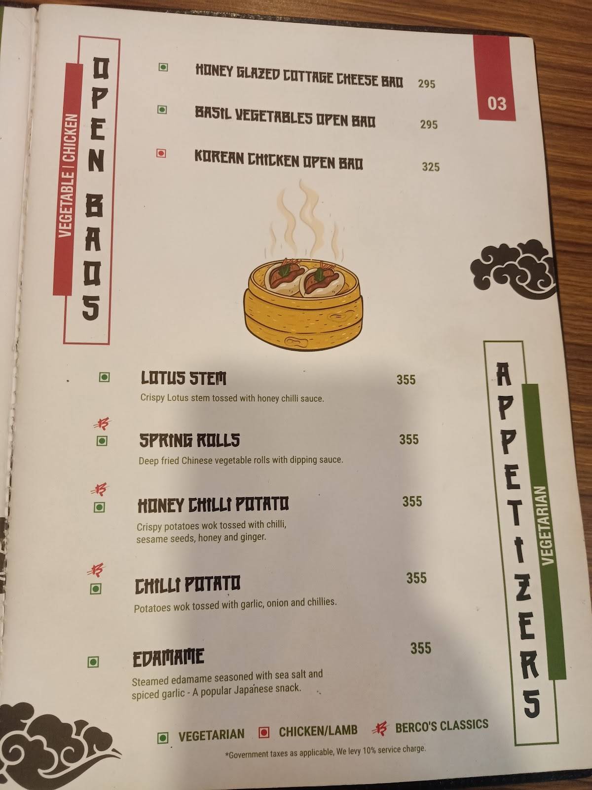 BERCO'S menu