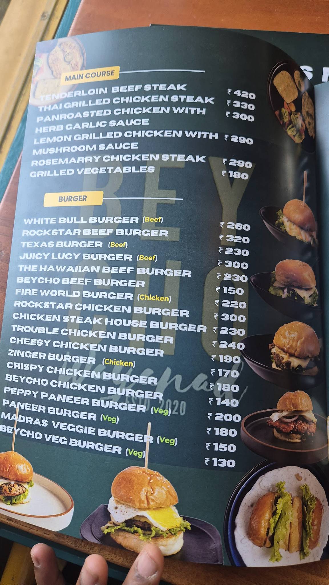 BEYCHO WAYANAD RESTAURANT & CAFE menu