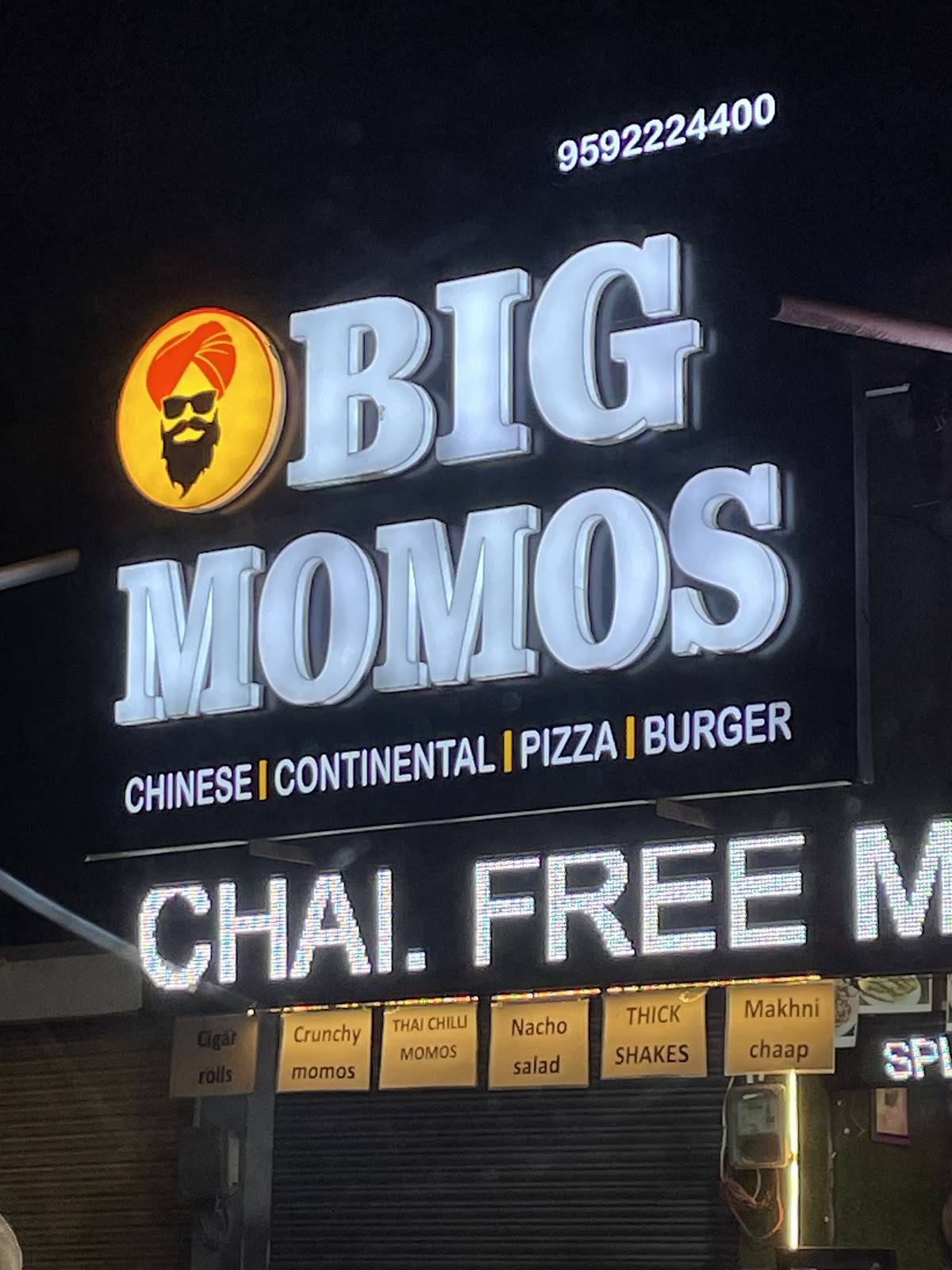 BIG MOMOS menu