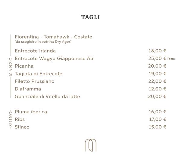 Menu di BRACÌA - Tagli e Distillati 