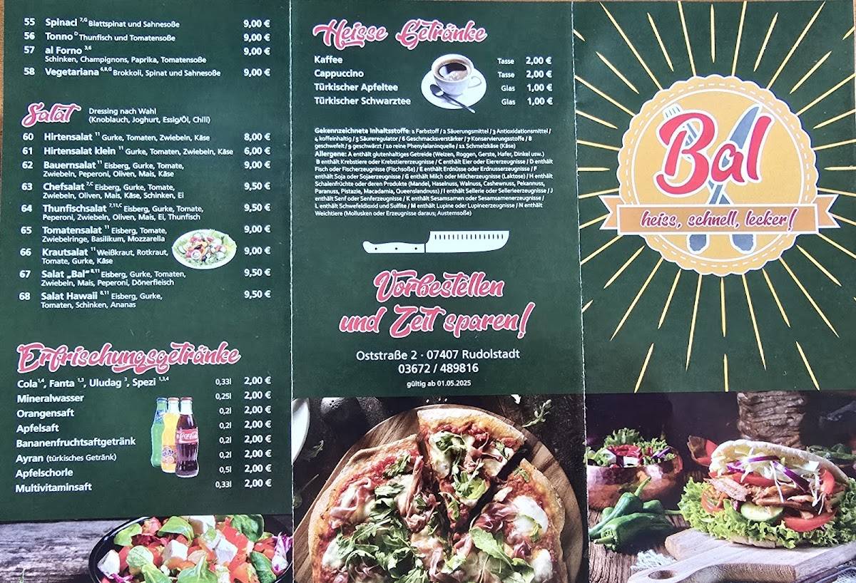 Menu de Restaurant Bal
