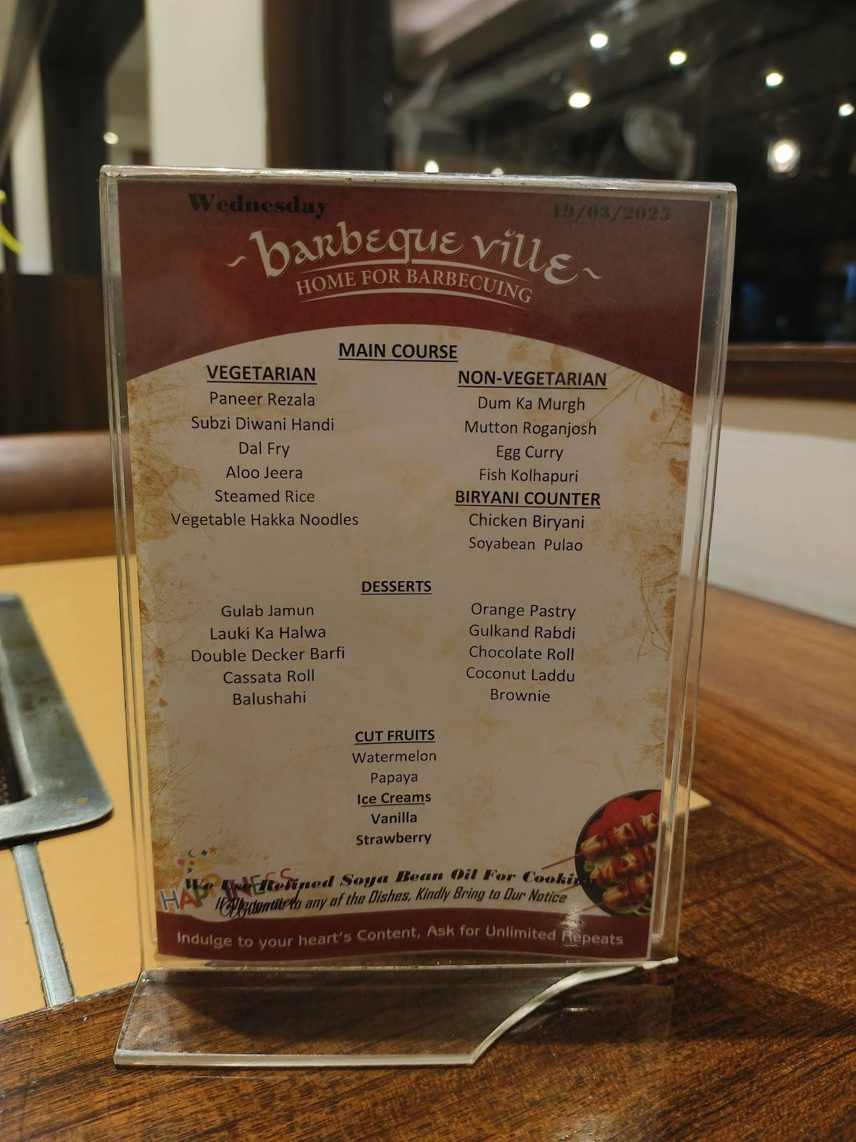 Barbeque Ville menu