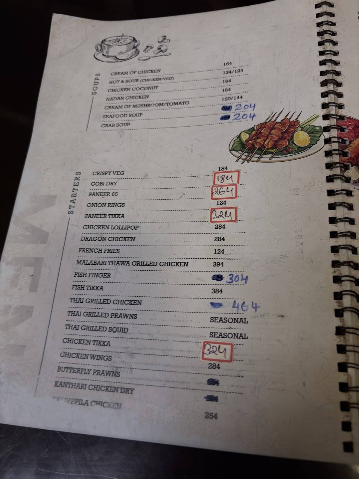 Bay4 Beachfront Restaurant menu