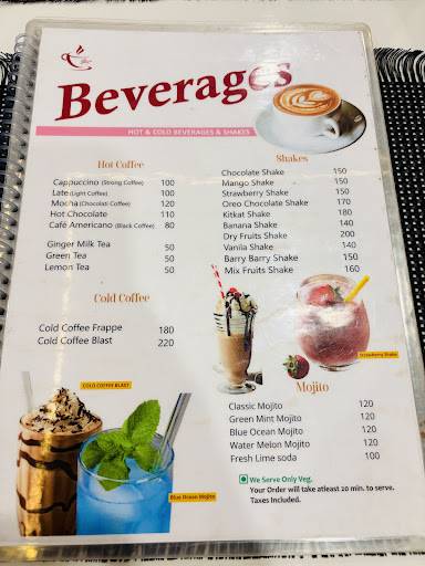 Boom Boom menu