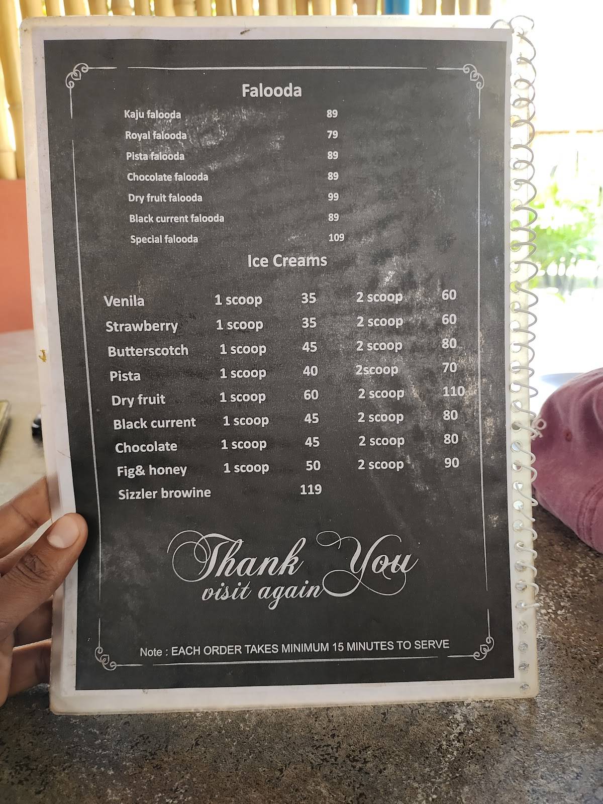 Brundhavan Restaurant menu