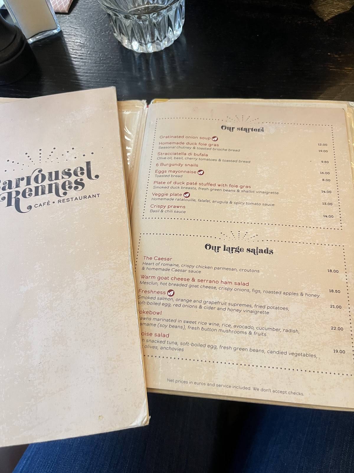 Menu de Carrousel de Rennes