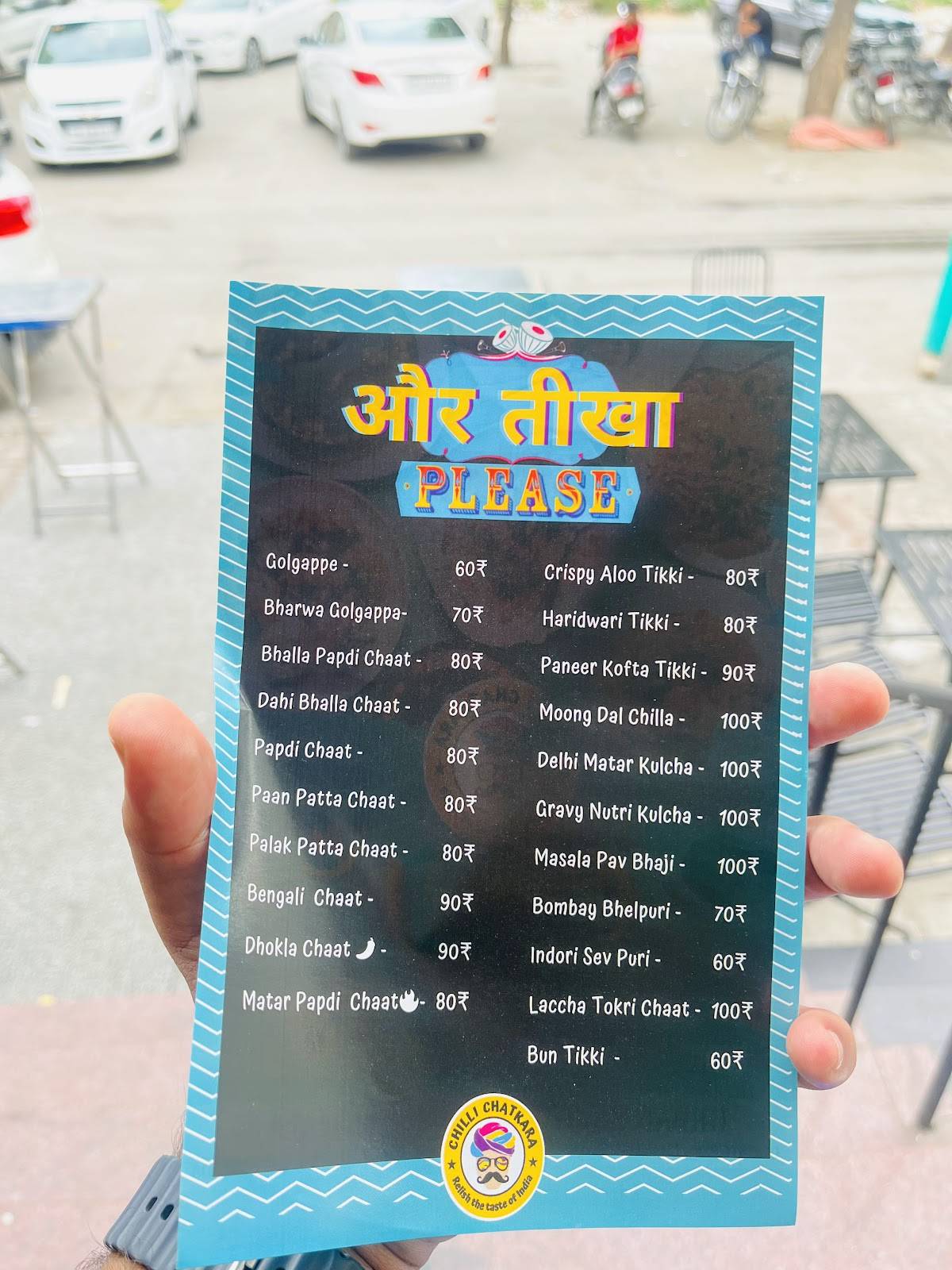 Chilli Chatkara menu
