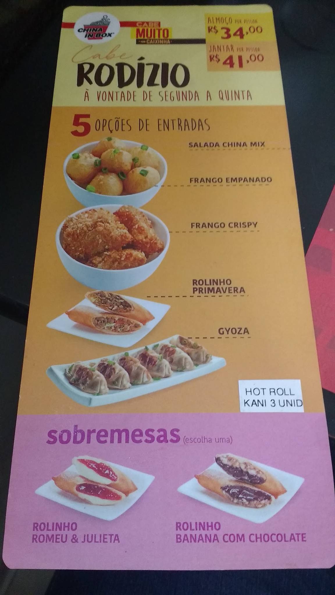 China In Box - Restaurante de Comida Chinesa cardápio