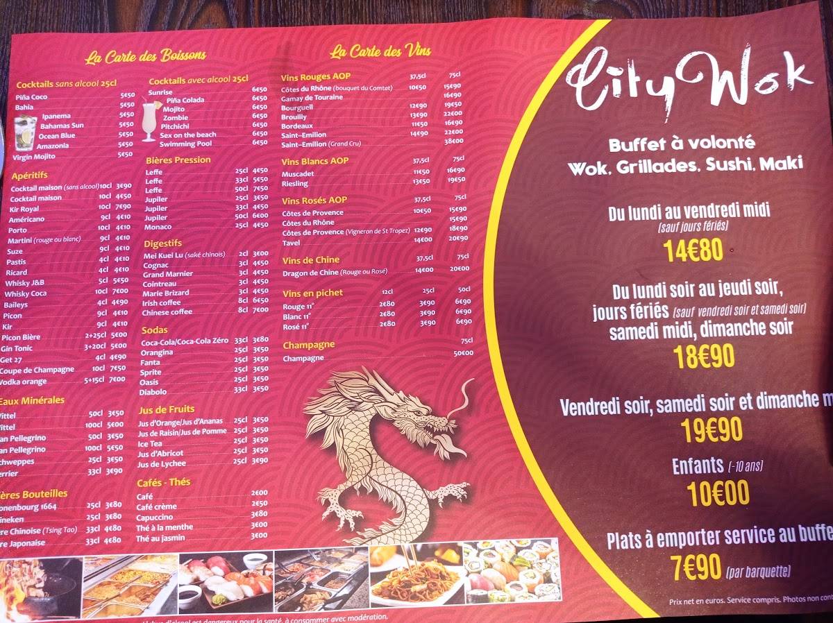 City wok menu discount
