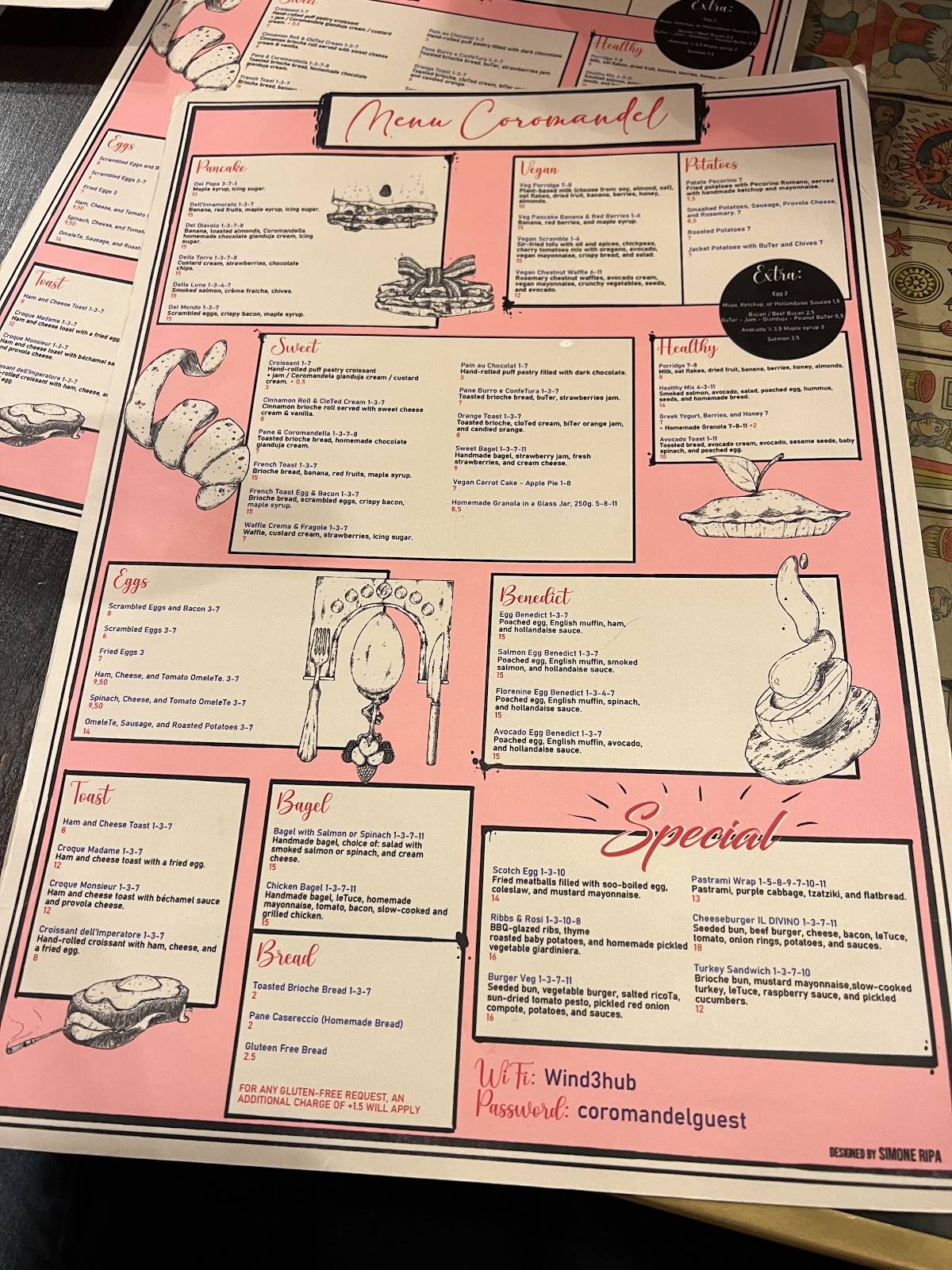 Menu di Coromandel 
