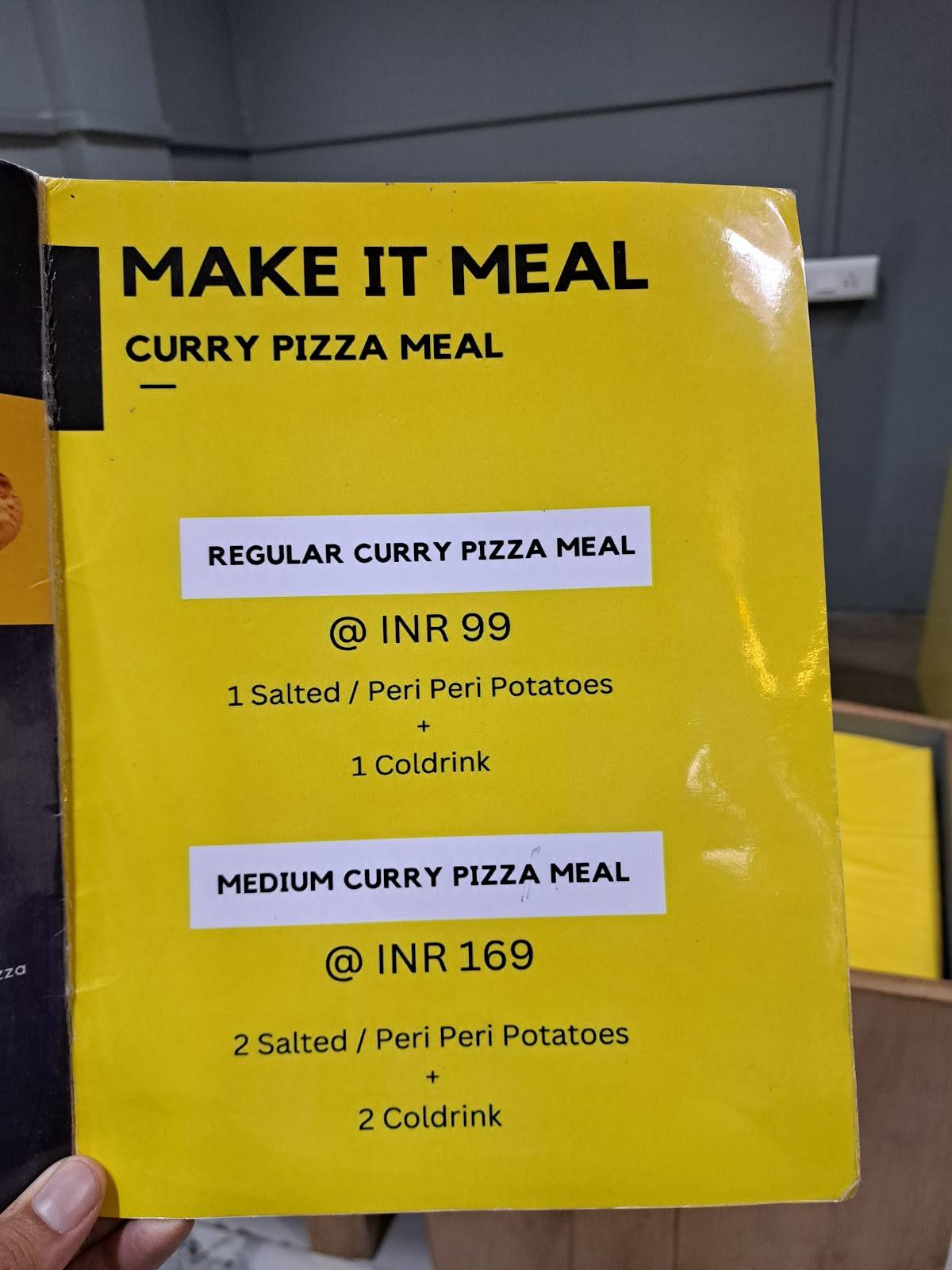 Crafted Curry Pizza menu