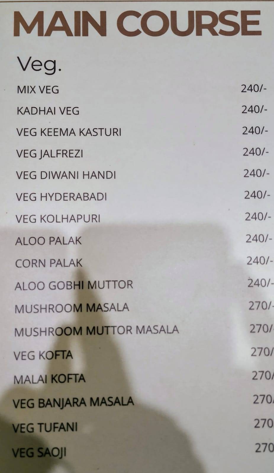 Menu at DASTARKHWAN RESTAURANT, Nagpur