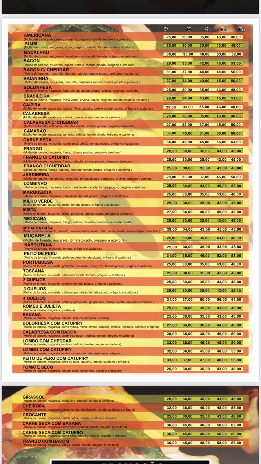 DETE PIZZARIA e RESTAURANTE DELIVERY (Conceição) cardápio