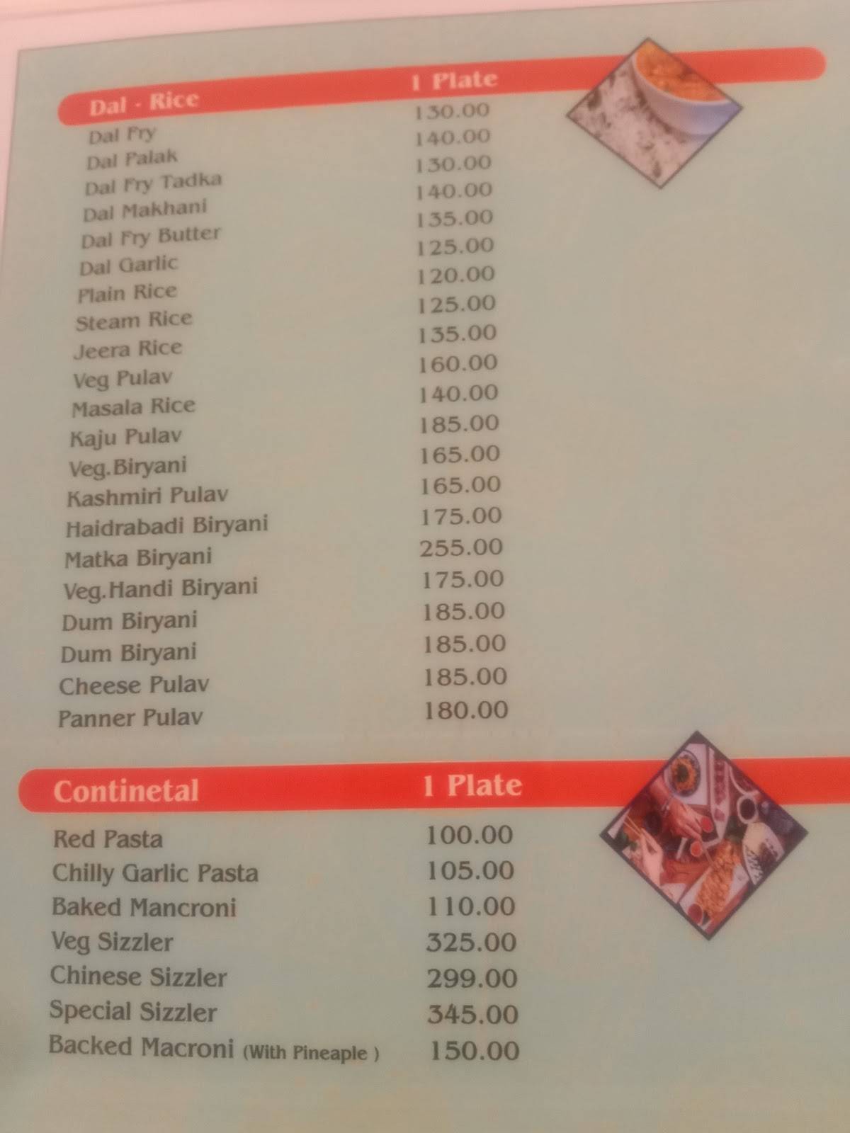 DINING JUNCTION menu