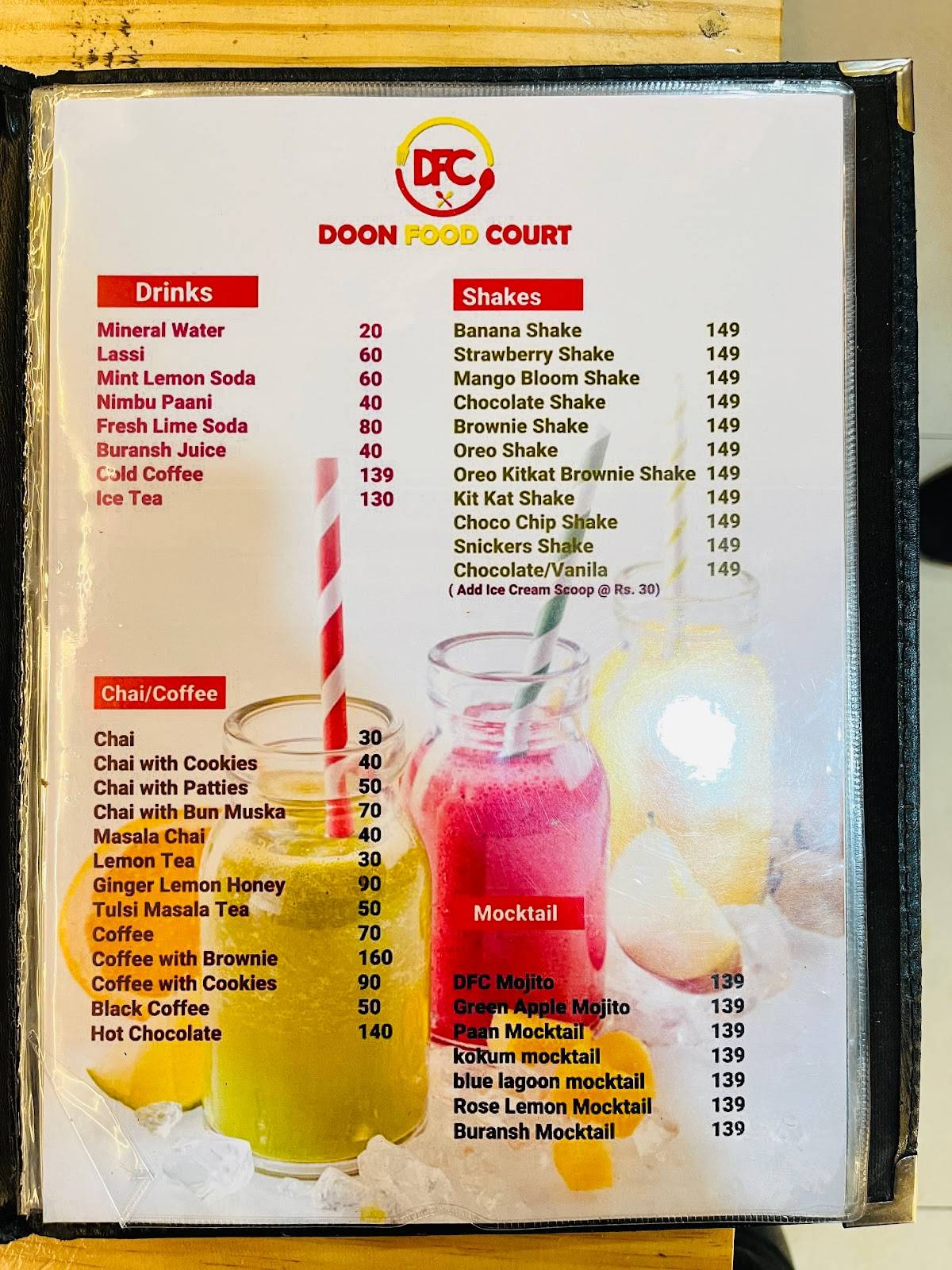 DOON FOOD COURT menu