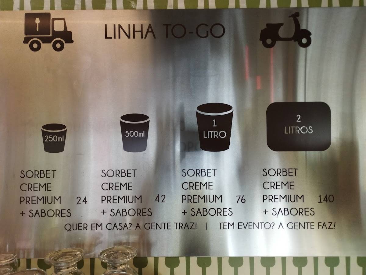 Da Pá Virada Gelateria Perdizes cardápio