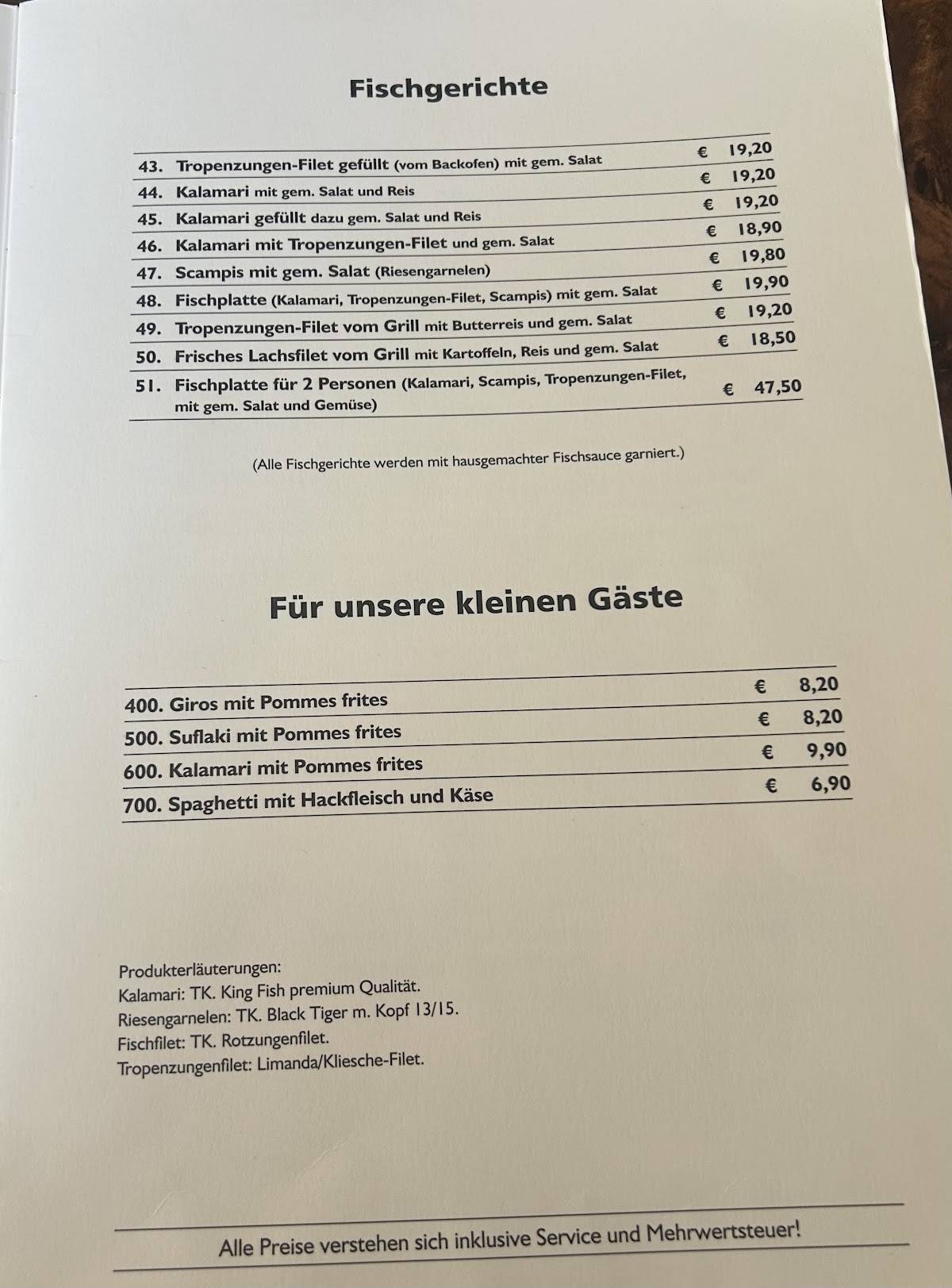 Menu de Restaurant Delphi