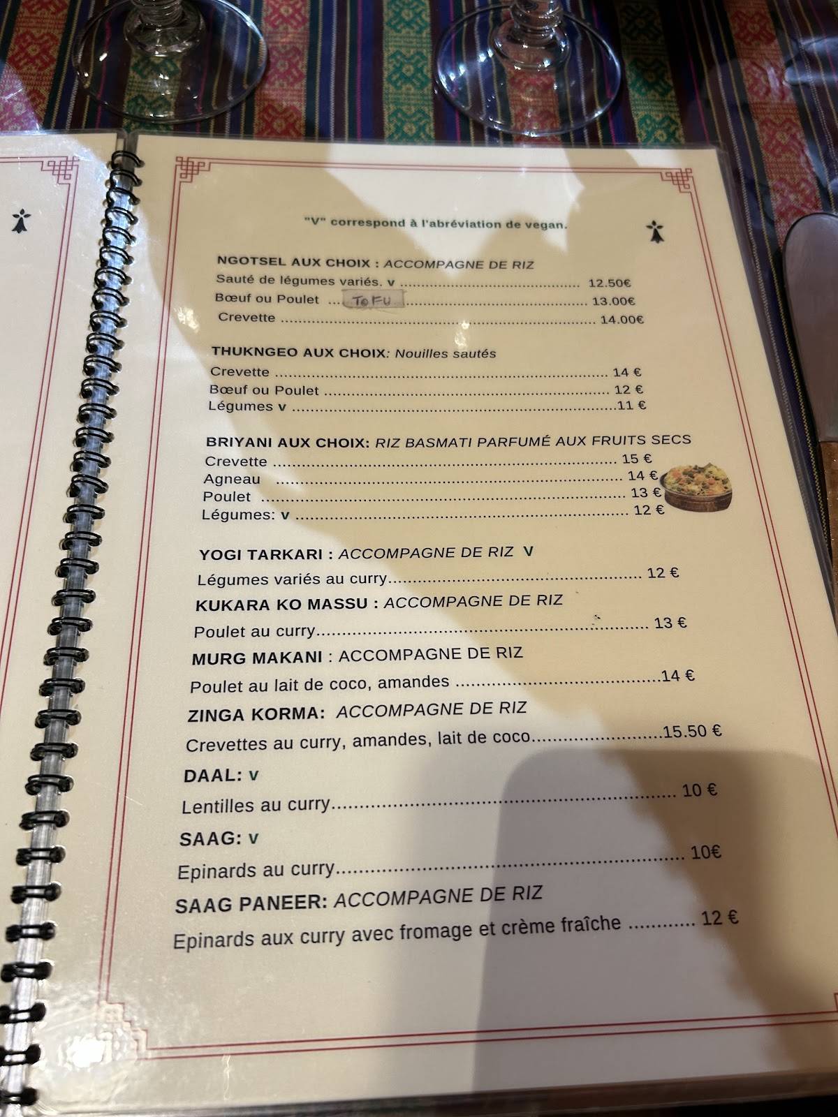 Menu de Restaurant Dolma