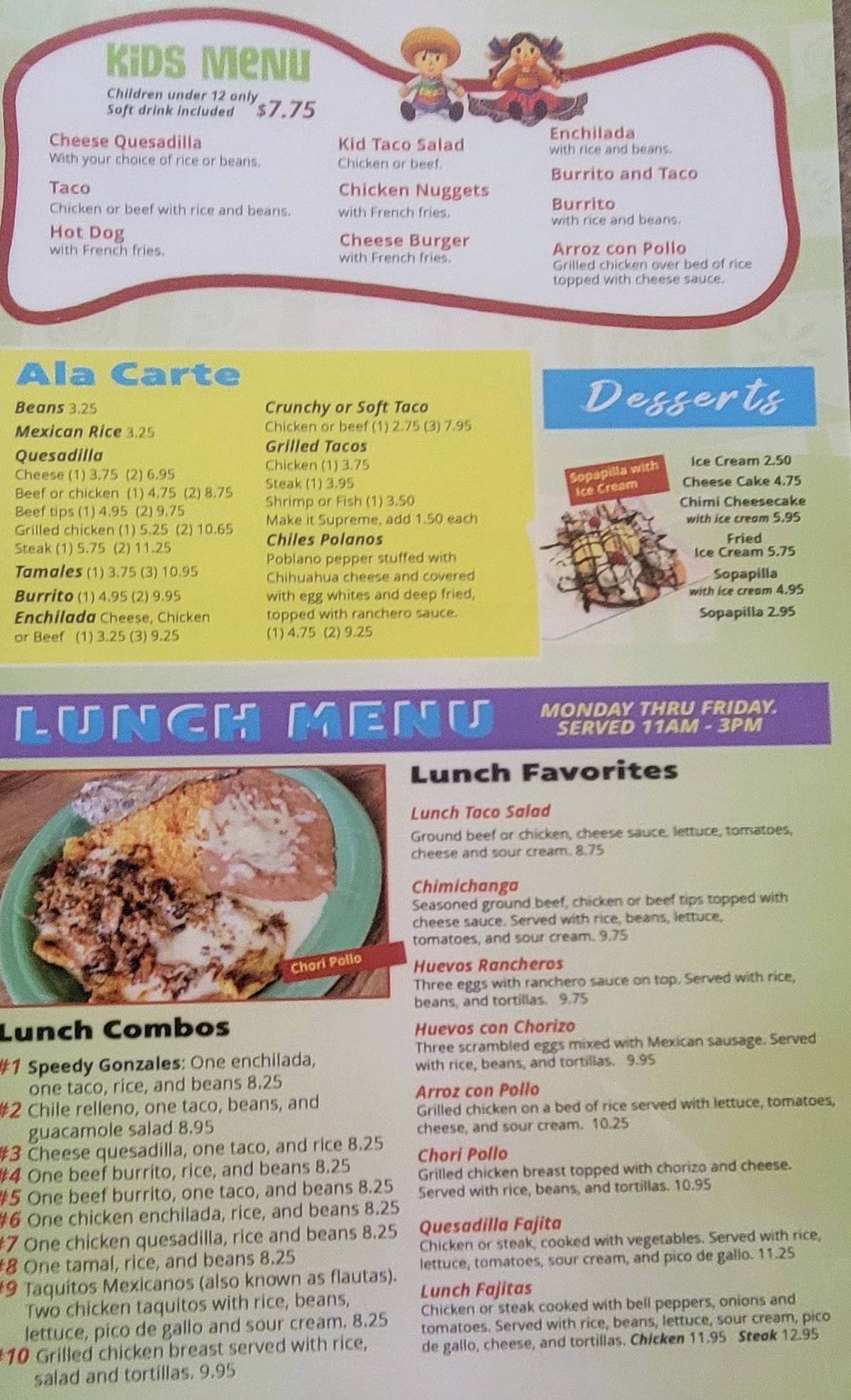 Menu at El Arado restaurant, Breese, 50 N 4th St