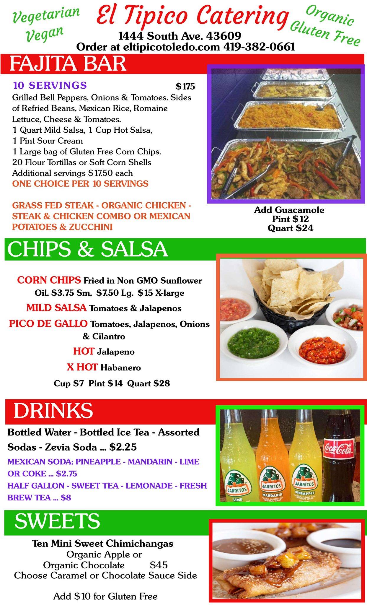 Menu At El Tipico Restaurant, Toledo