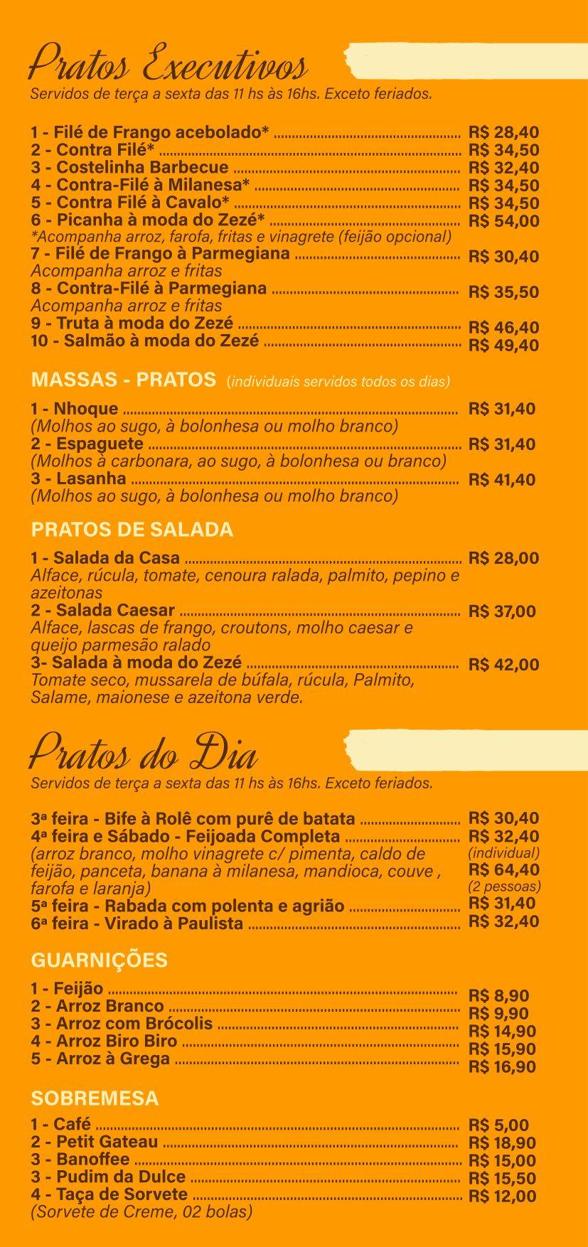 Espetinho Goiânia cardápio