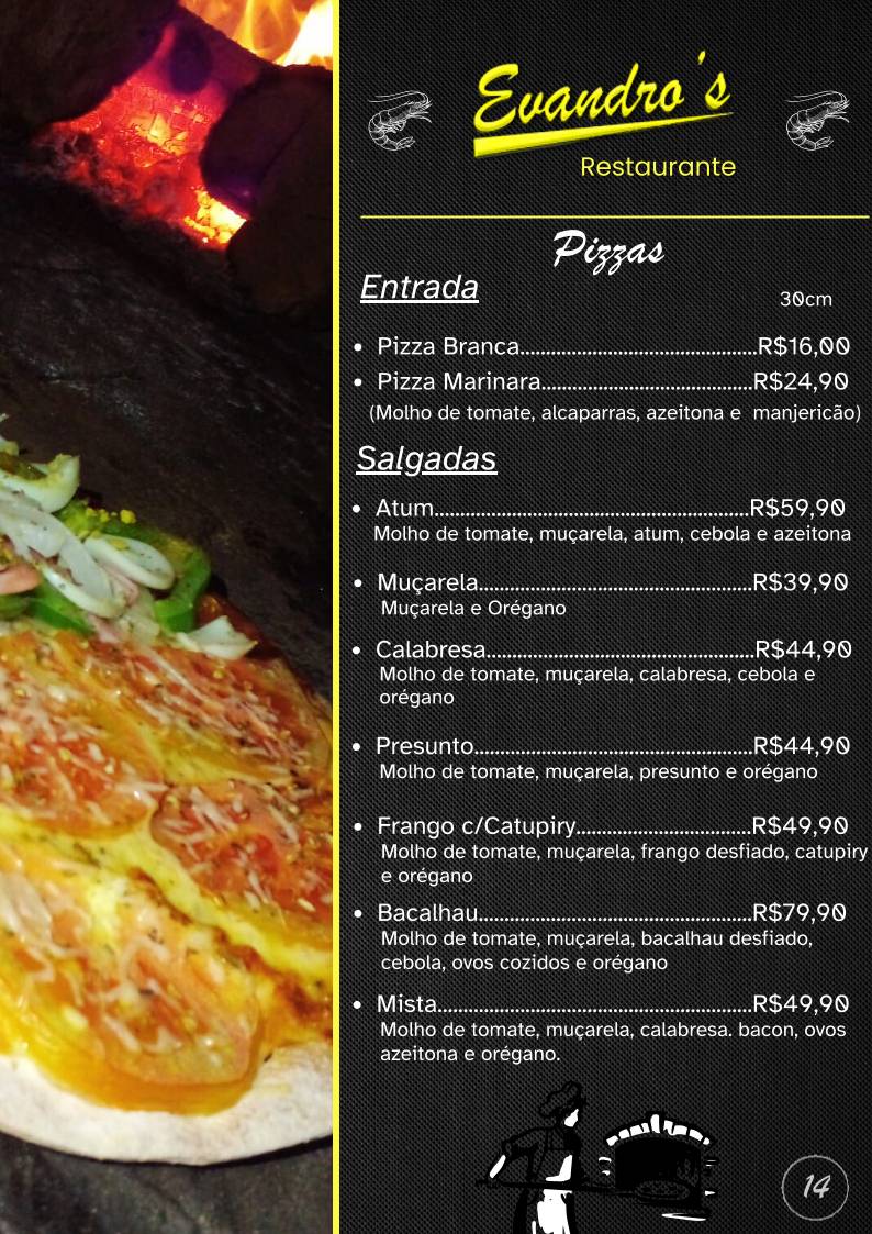 Evandro's Restaurante cardápio