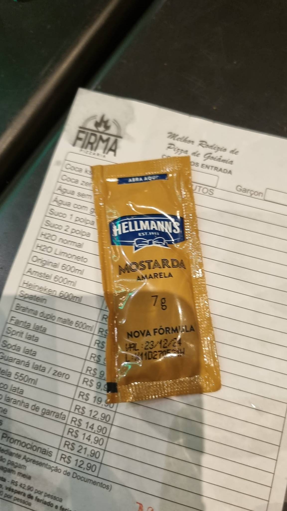 Firma pizzaria cardápio