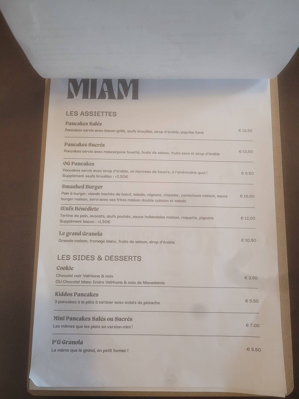 Menu de Fludo