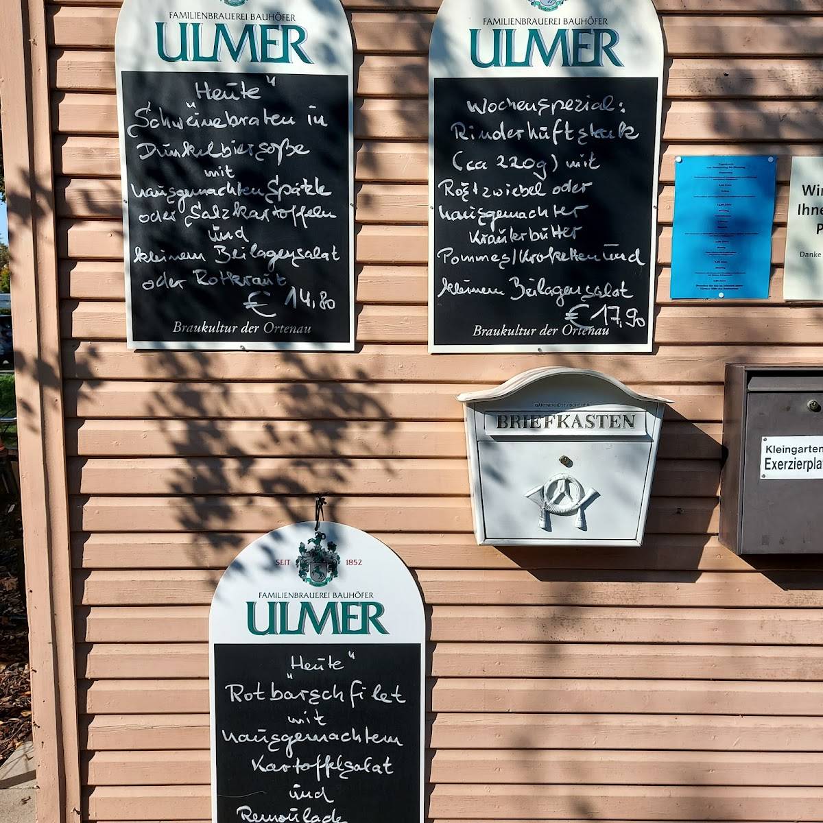 Carta del restaurante Gärtner Hütt, Karlsruhe