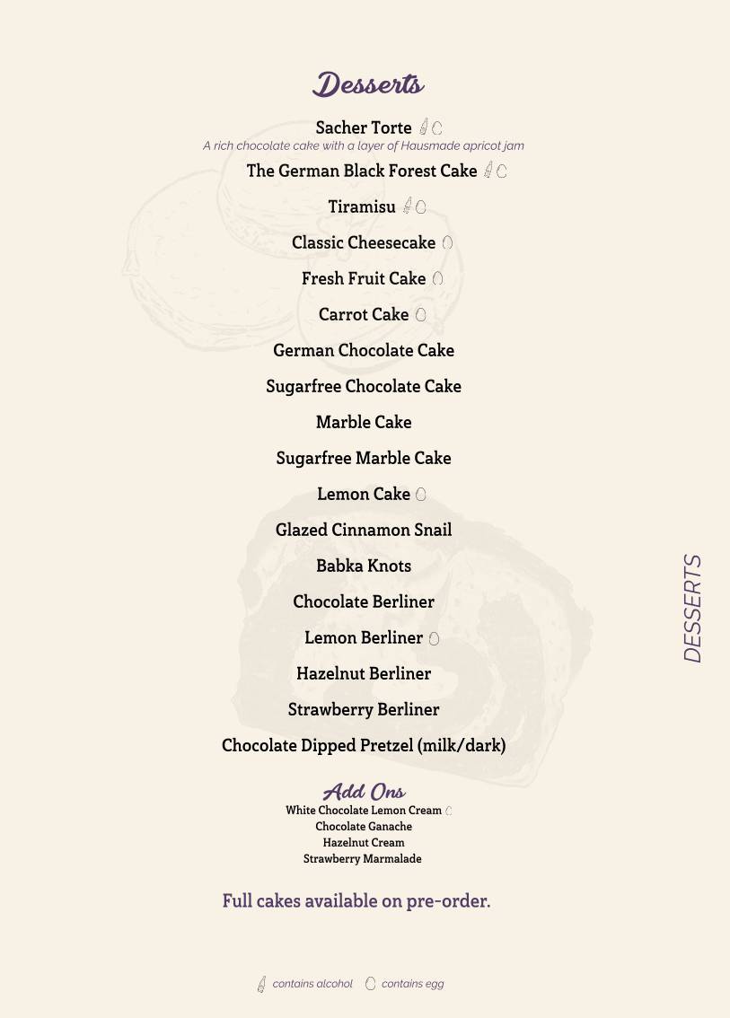 German BrezelHaus - Bakery & Bistro menu