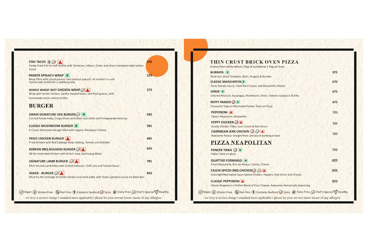 Grain by elgin : Pan-Asian European menu