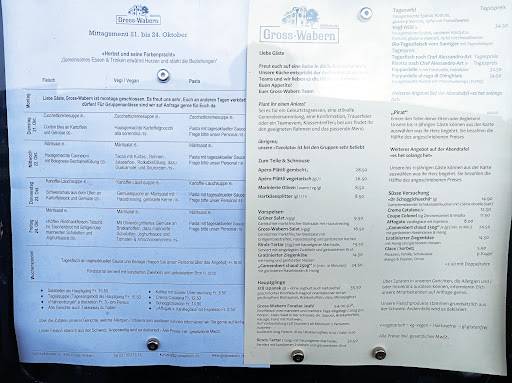 Menu di Restaurant Gross-Wabern 