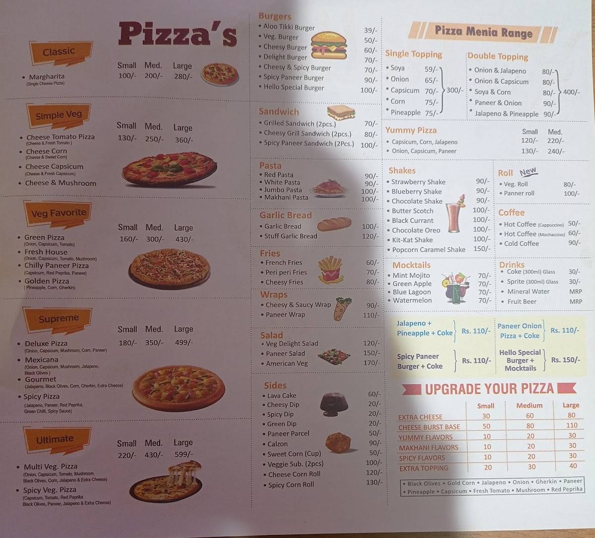 Hello Food menu