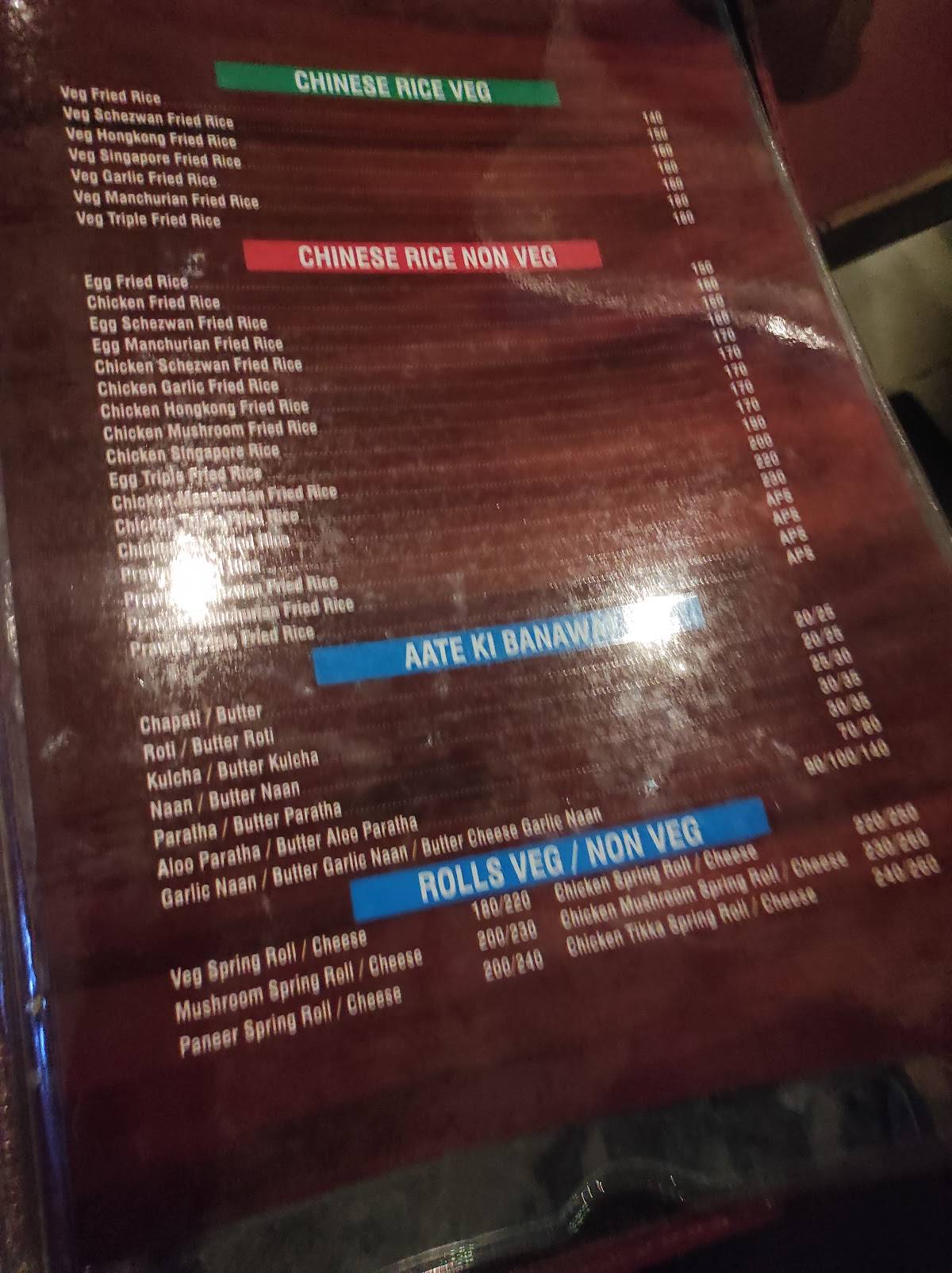 Hotel Nityanand Family Restaurant menu