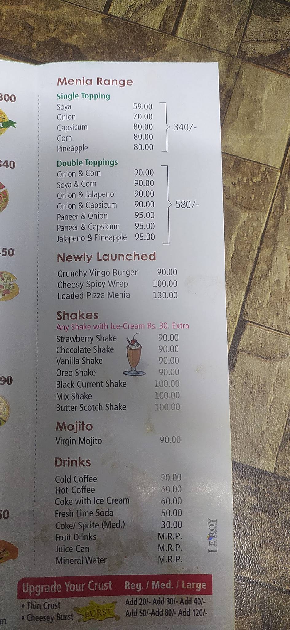 Hungry point - Mehatpur menu