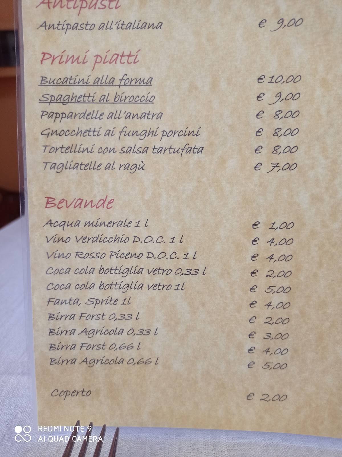 Menu di Il Biroccio 