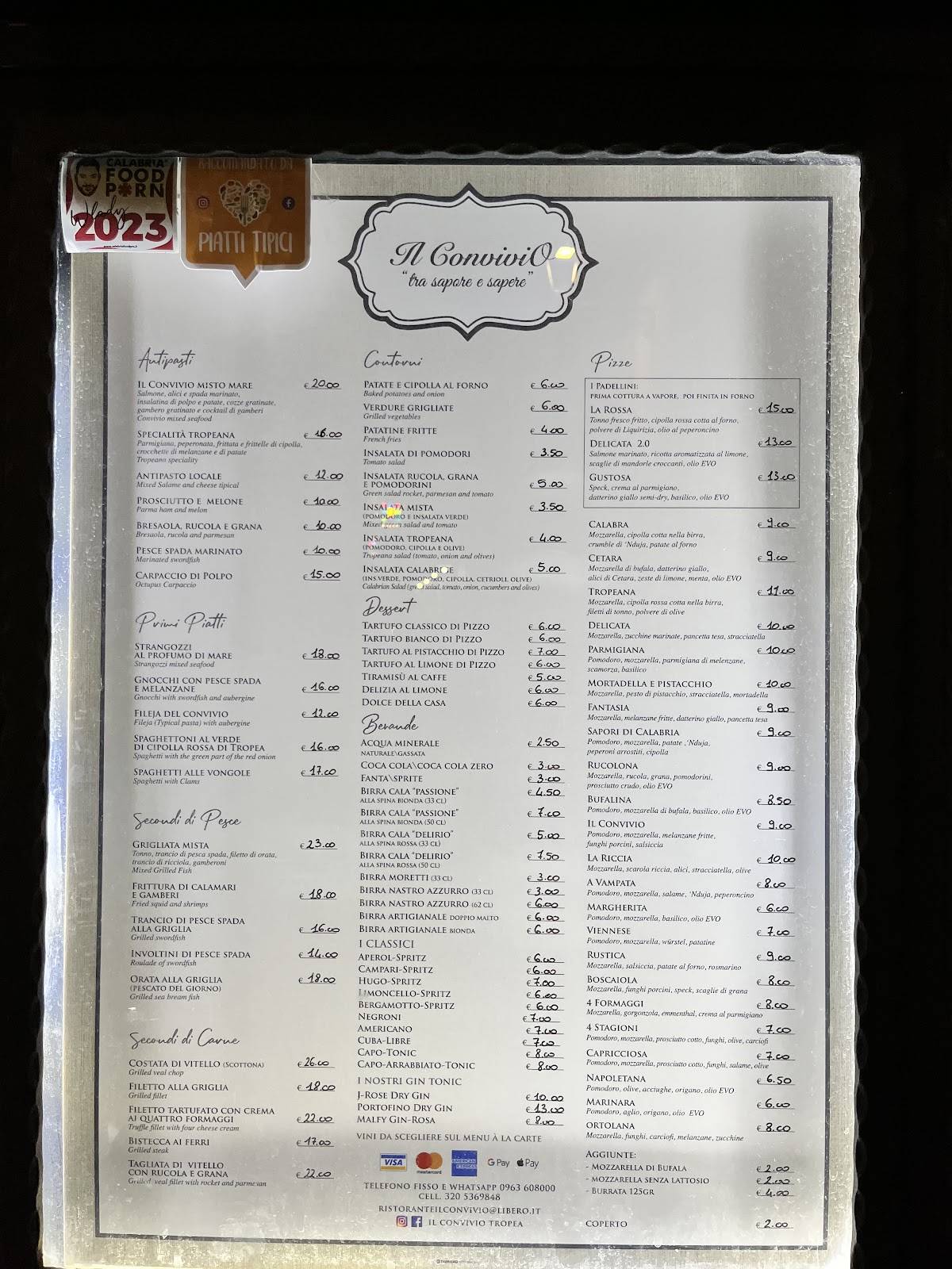 Menu di Il Convivio 