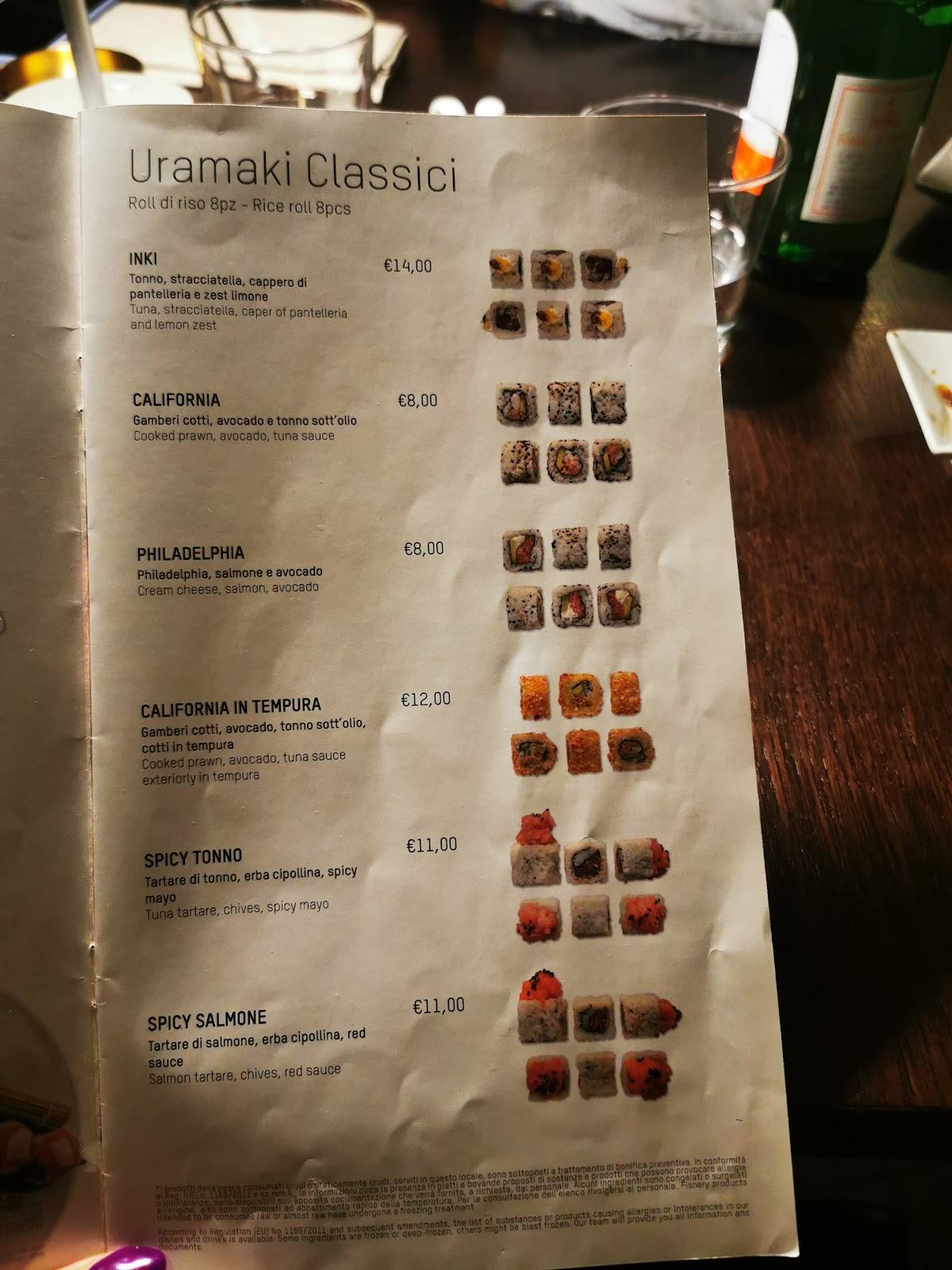 Menu di Inki Makisushi 