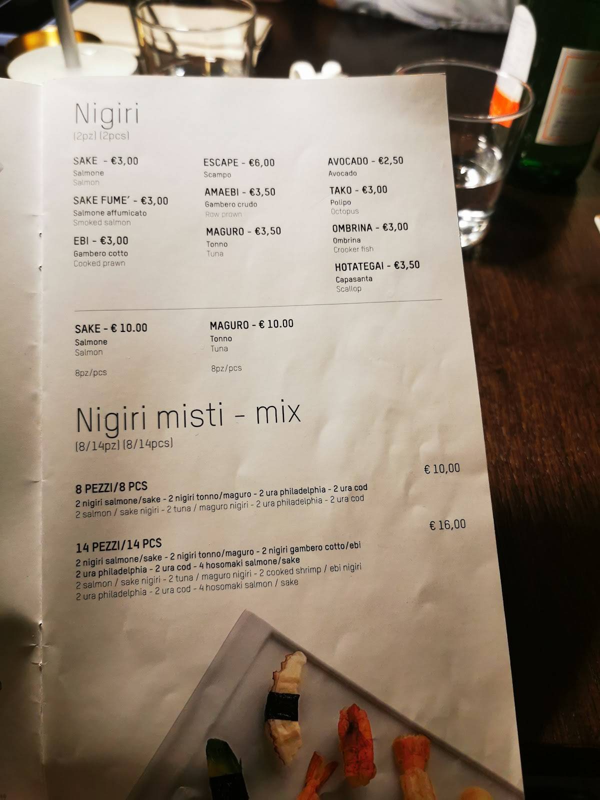 Menu di Inki Makisushi 