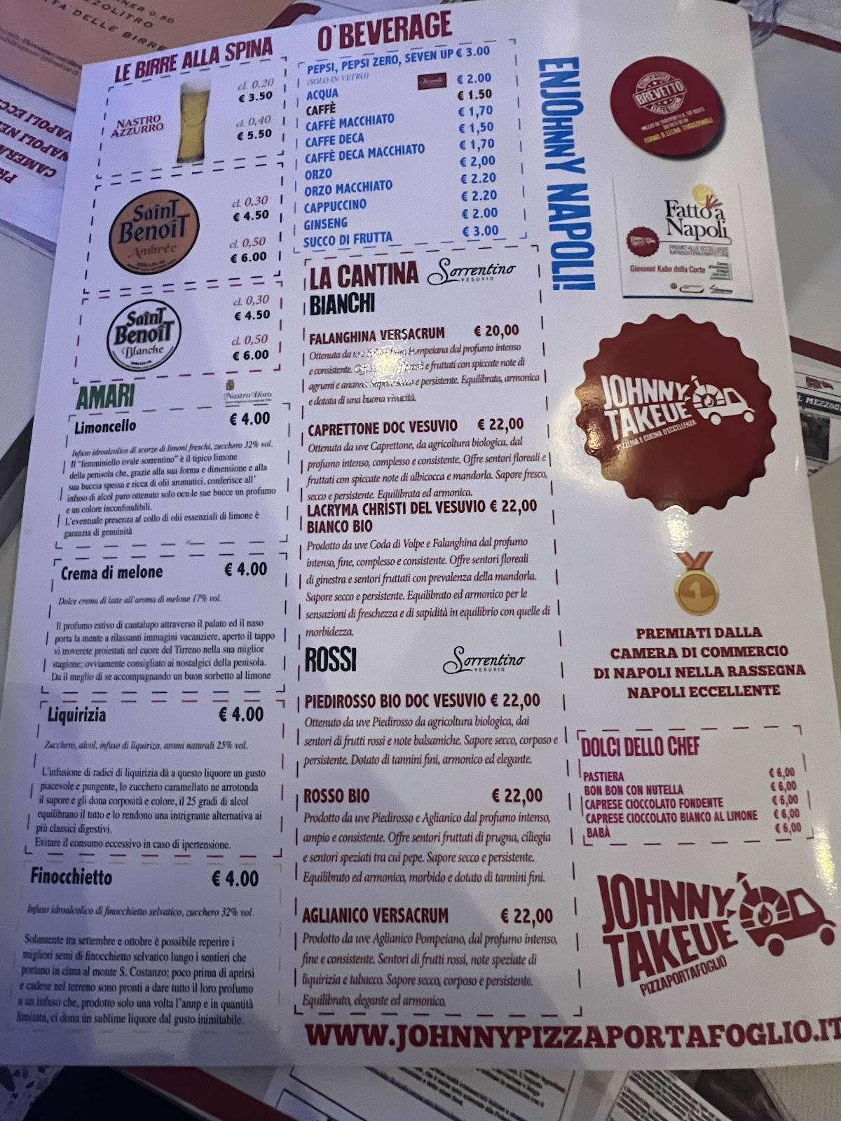 Menu di Johnny Take Uè 
