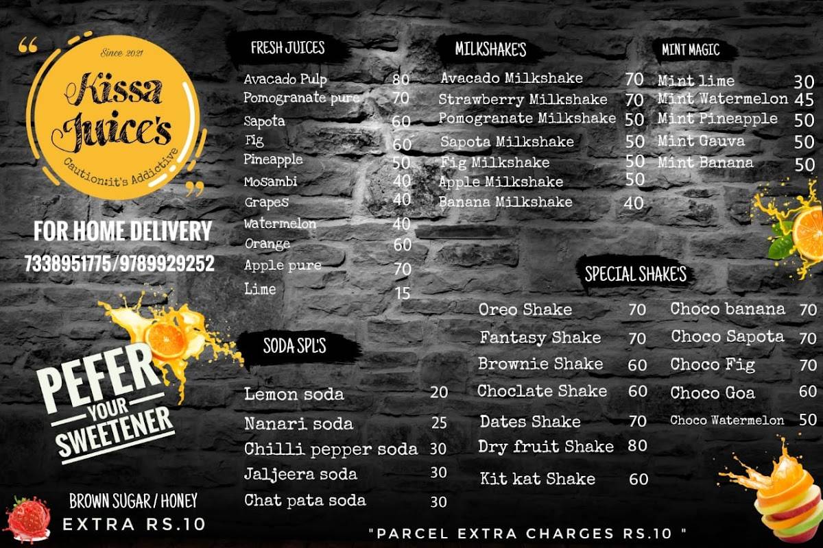 KISSA POINT menu