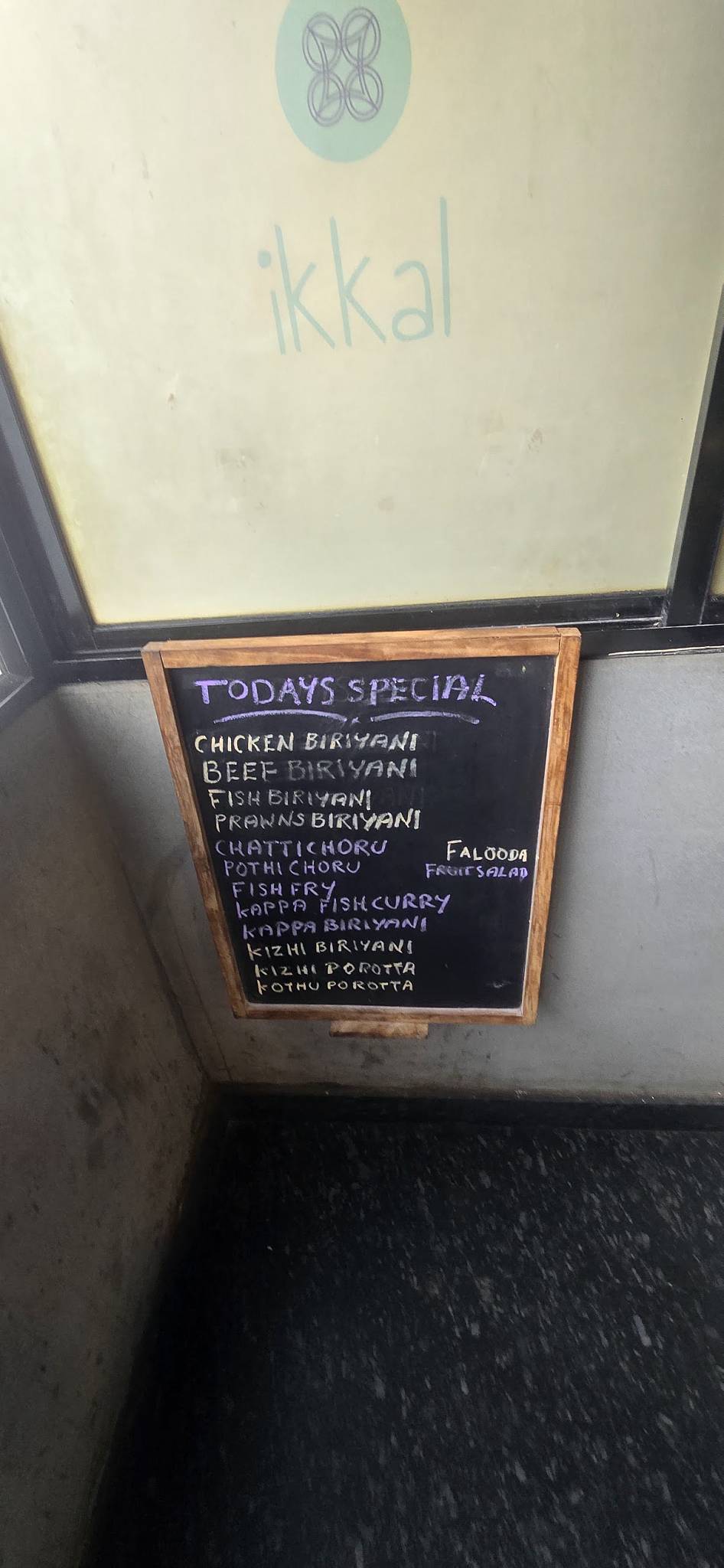 KR Bakes menu
