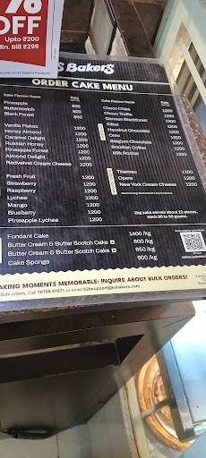 KS Bakers menu