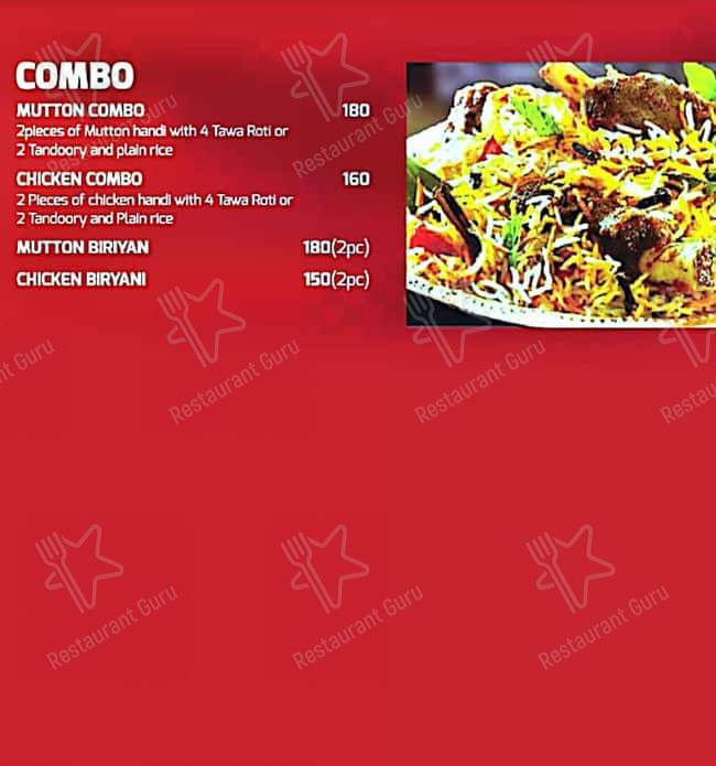 Kalika dhaba menu