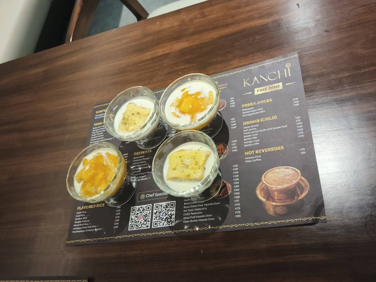 Kanchi Cafe menu